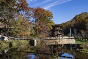 a beautiful bridge over a river near Blowing Rock NC